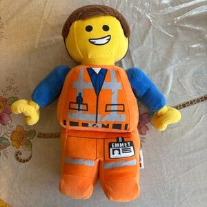 LEGO Movie 2 Emmet Brickowski Plush Snuggle Cuddle Pillow 14” Tall Stuffed Toy